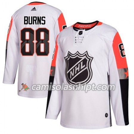 Camisola San Jose Sharks Brent Burns 88 2018 NHL All-Star Pacific Division Adidas Branco Authentic - Homem